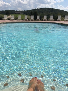 a swim at Chaumette's pool